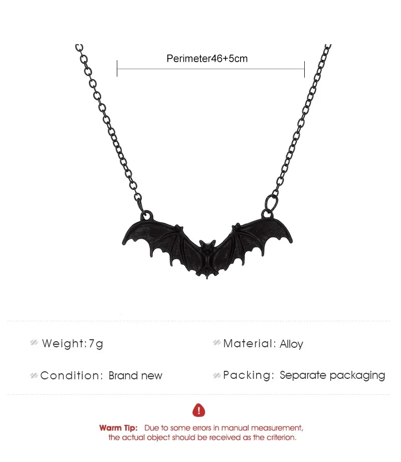 Men and Women's Retro Punk Bat - Men Accessories Neck Chain recension och pris