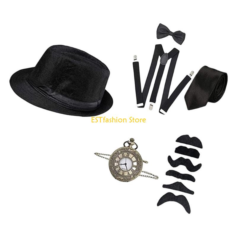 Y5GC Halloween 1920s Mens Cost - Men'S Accessories In The 1920S recension och pris