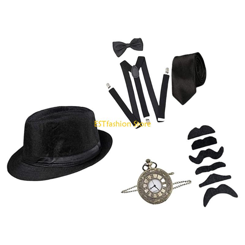 Y5GC Halloween 1920s Mens Cost - Men'S Accessories In The 1920S recension och pris