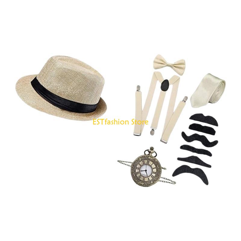 Y5GC Halloween 1920s Mens Cost - Men'S Accessories In The 1920S recension och pris