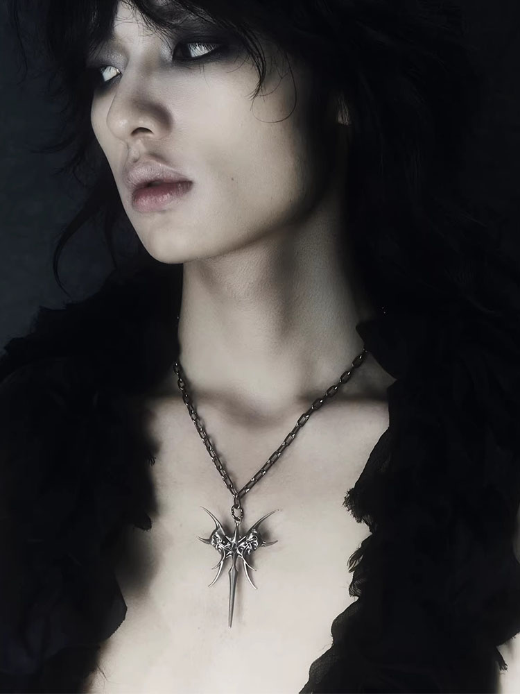 2025 New Punk Necklace Silver  - Men Accessories Neck Chain recension och pris